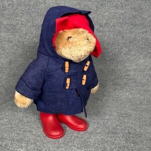 Vintage Eden Toys Paddington Bear‎ 1972 Plush Toy Red Hat Blue Coat Red Boots